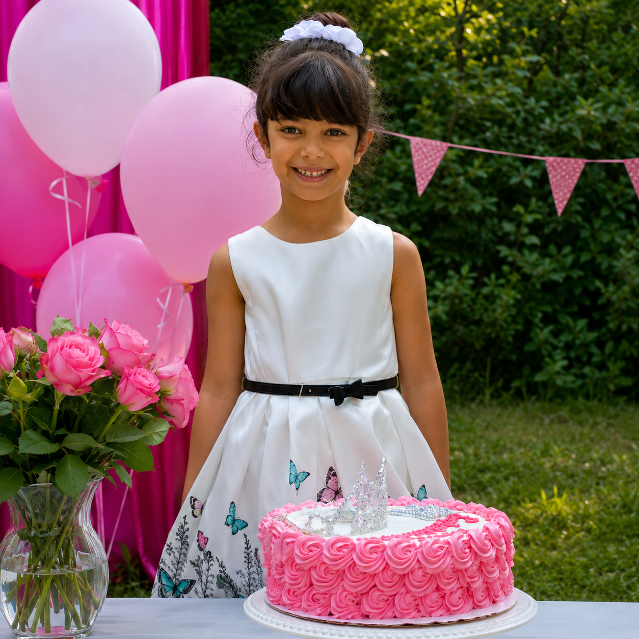 Founder's daughter at her birthday with cake