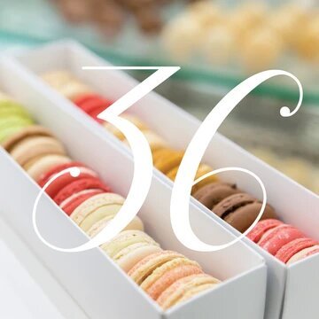Macaron box of 36