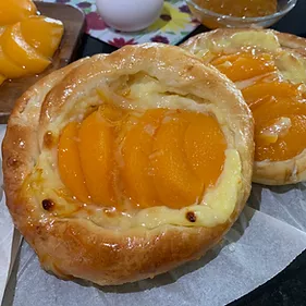 Peach Orange Custard Danish