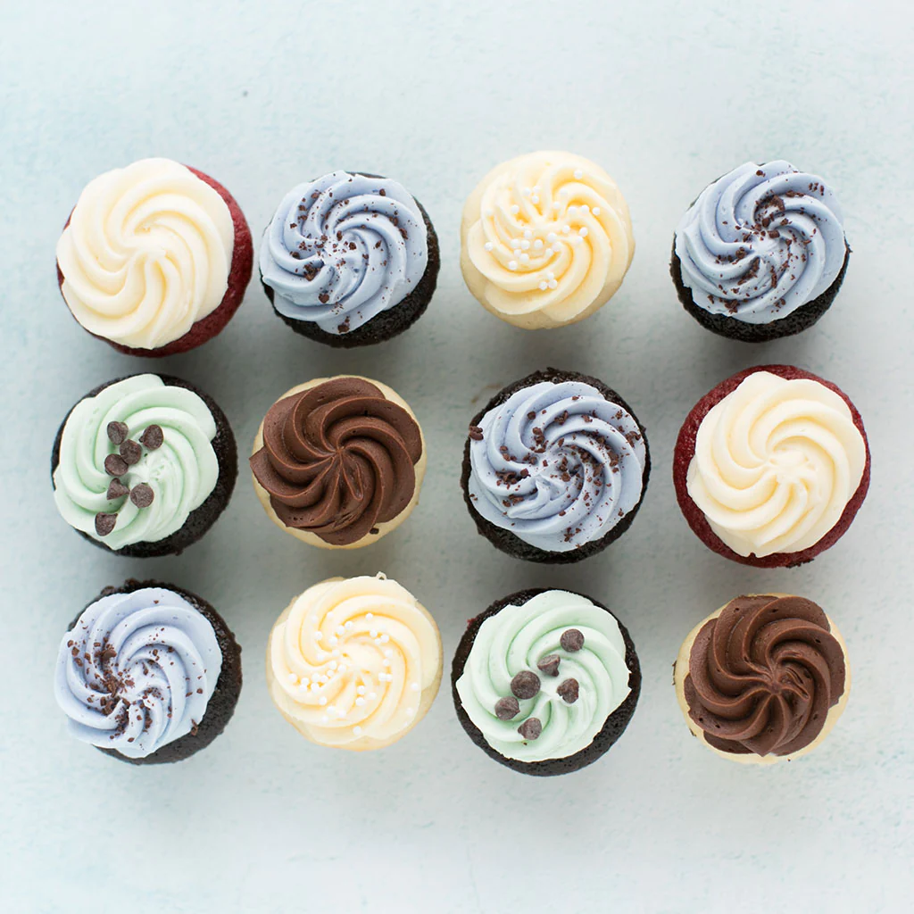 BLUE MINI CUPCAKE DOZEN