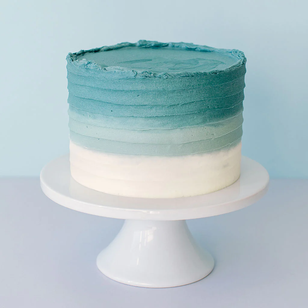 REVERSE OMBRE RIBBED CAKE