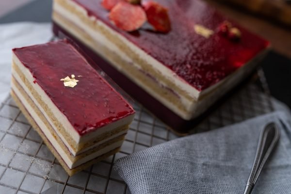 Raspberry Passion Cake Slice