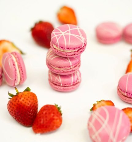 Strawberry Coconut Macaroons