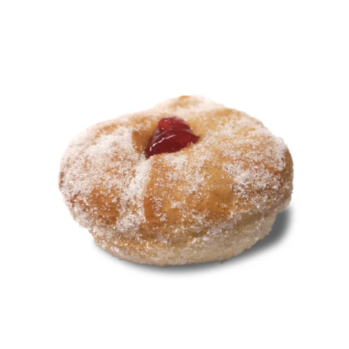 Strawberry Rhubarb Filled Donut
