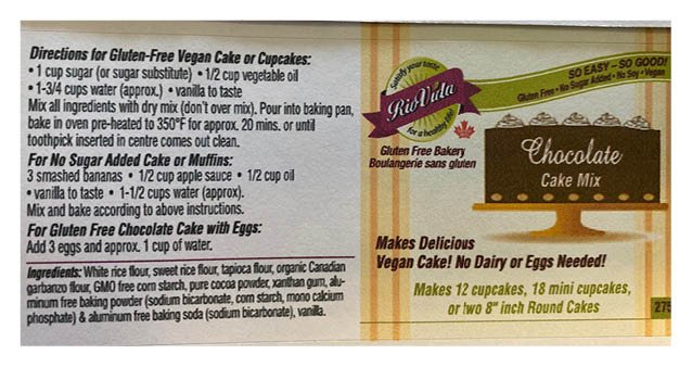 Chocolate Cake or Cupcake Dry Mix