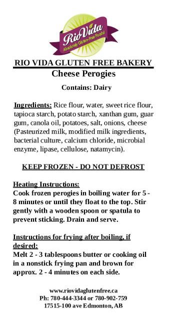 Cheese, Potato & Onion Perogies (10 per package)