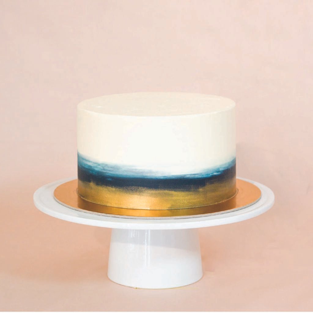 Watercolour Ombre With Gold Base