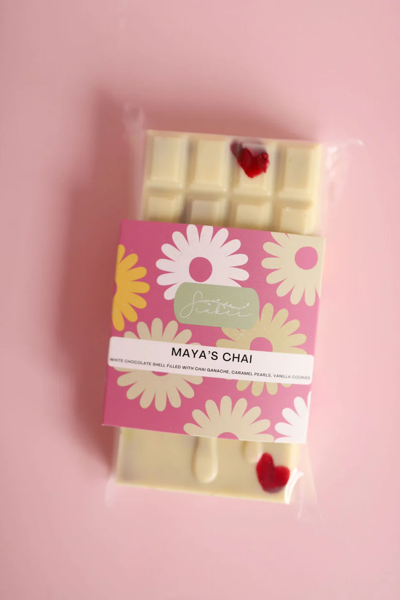 Maya's Chai chunky chocolate bar