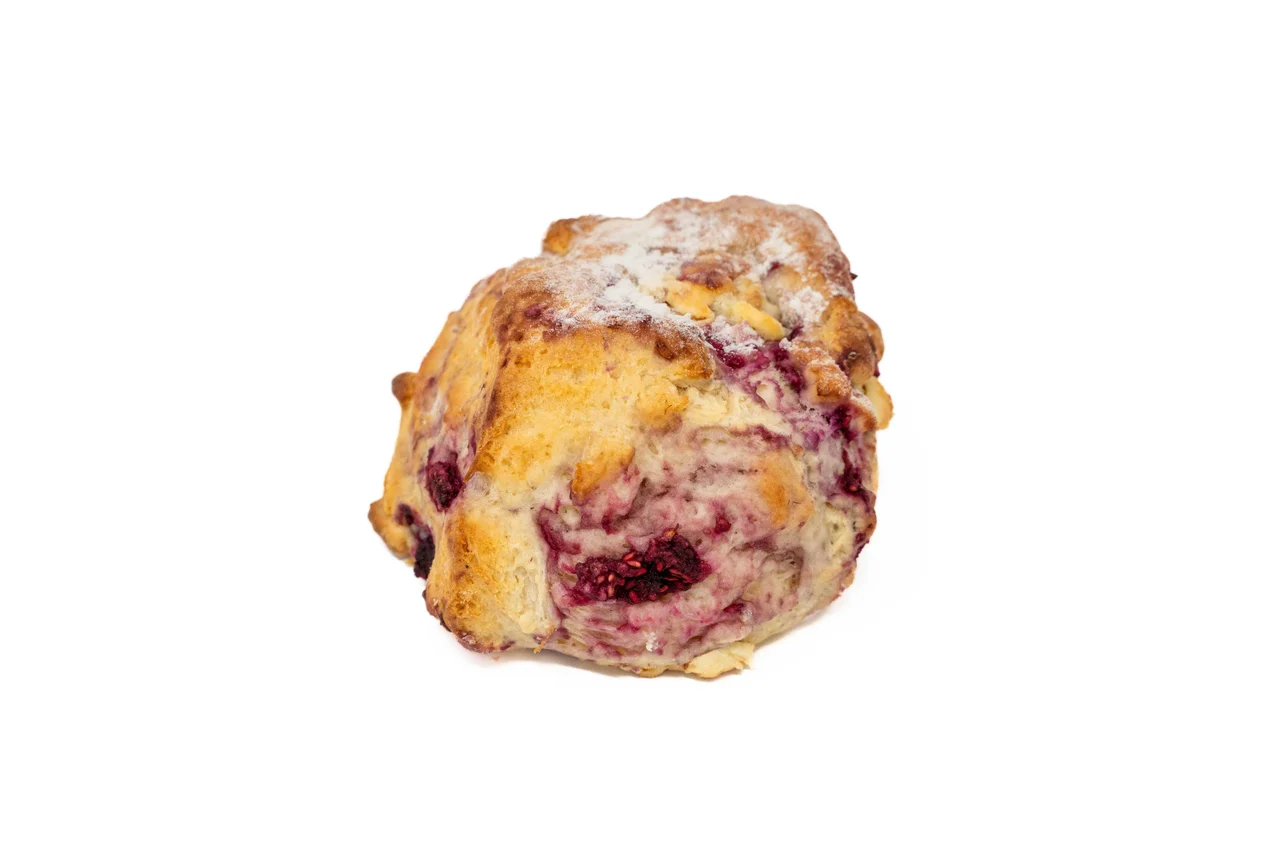 RASPBERRY WHITE CHOCOLATE SCONE