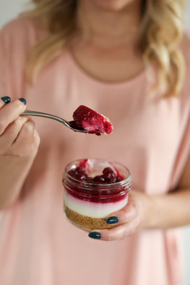Jarred Cherry Cheesecake