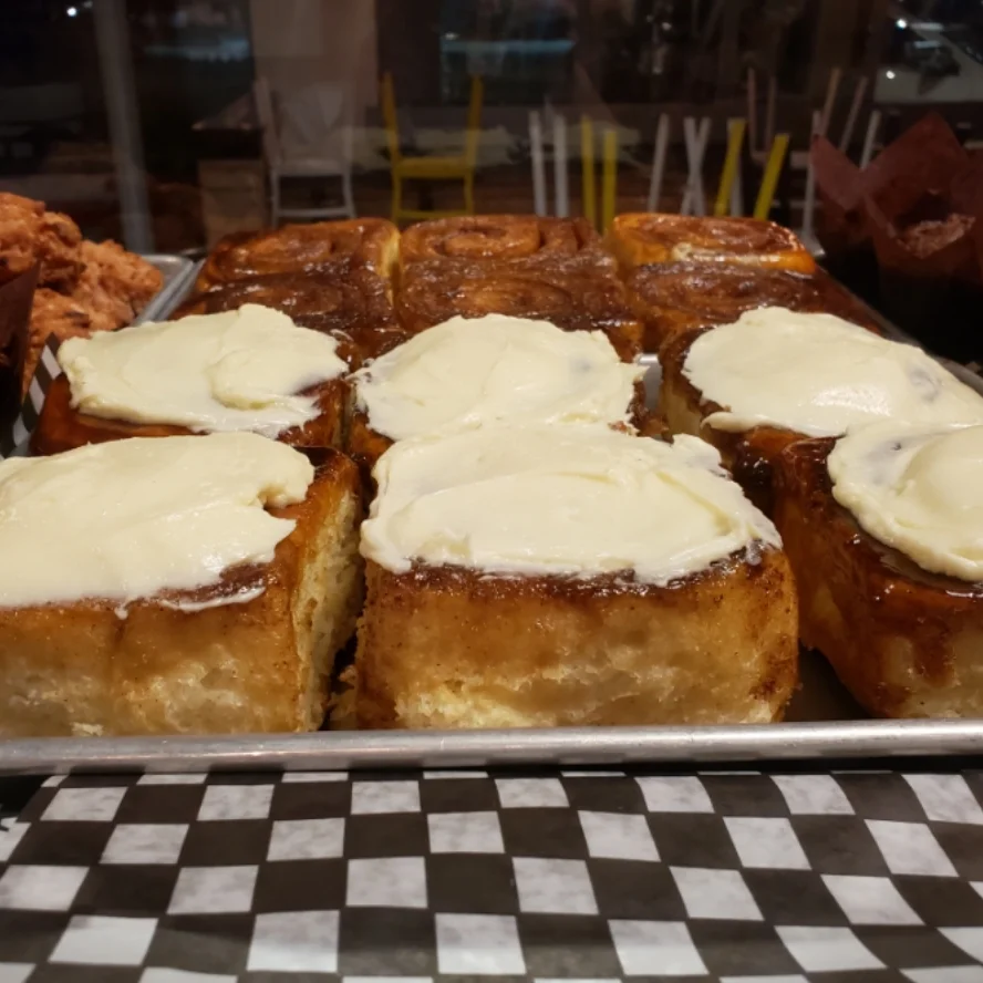 Vegan Cinnamon Bun With 'Cream Cheese' Icing