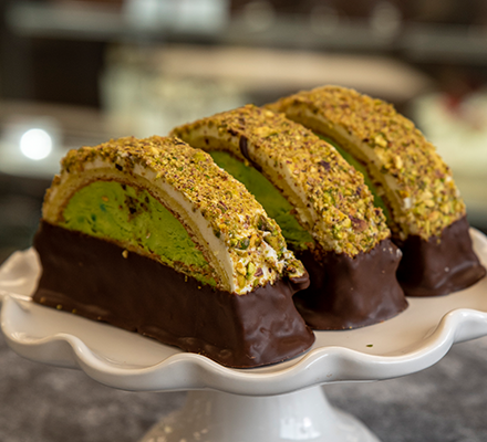 Chocolate Pistachio Slice