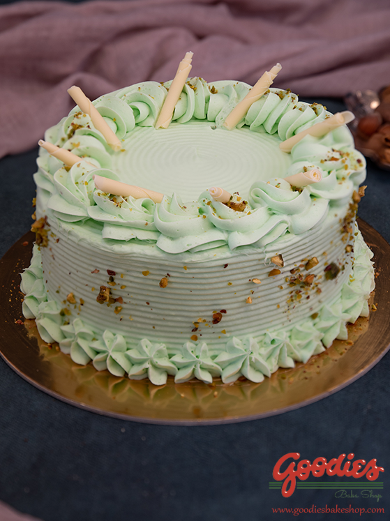 Chocolate Pistachio Truffle Cake