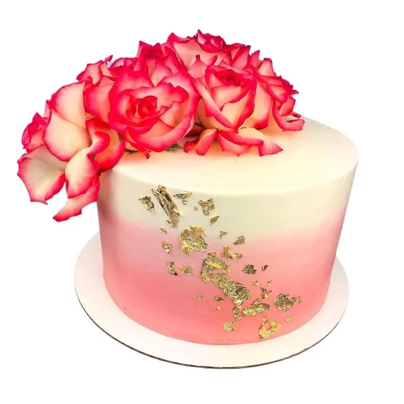Ombre Cake with Florals- Pre-Order Only
