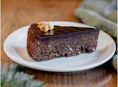 Lina's Flourless Hazelnut Torte Slice
