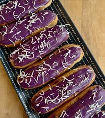 Ubé halaya white chocolate éclair