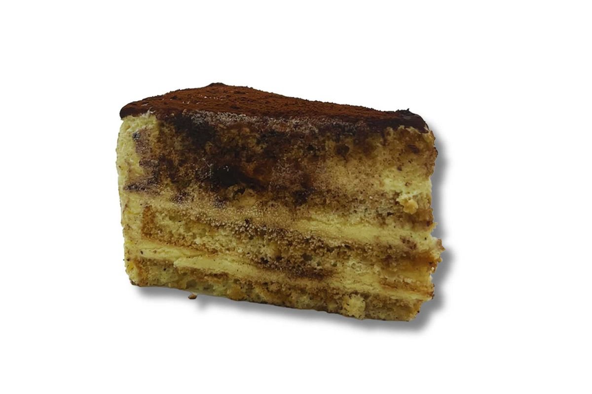 Mascarpone Tiramisu cake slice
