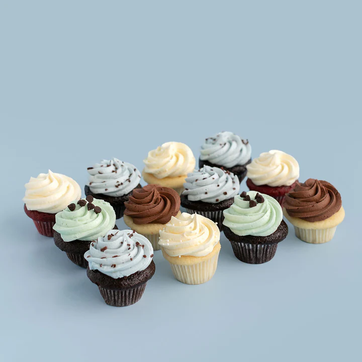 Blue Mini Cupcake Dozen