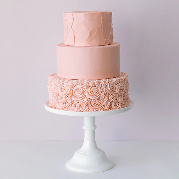 3-Tier Modern Rose Cake