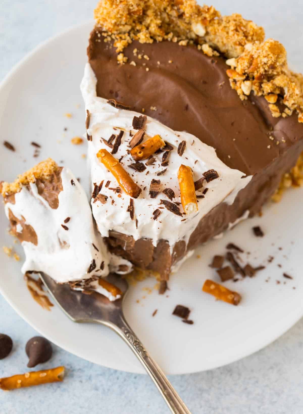Chocolate Almond Coconut Mousse Pie