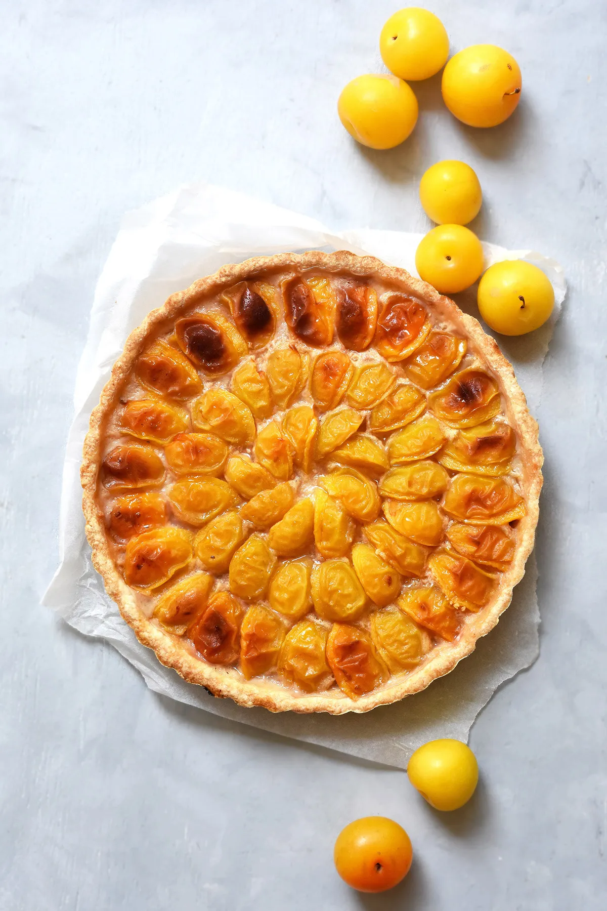 Tarte aux mirabelles / Mirabelle plums tart