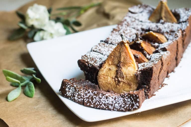 Gateau au chocolat & poires / Chocolate & pear cake
