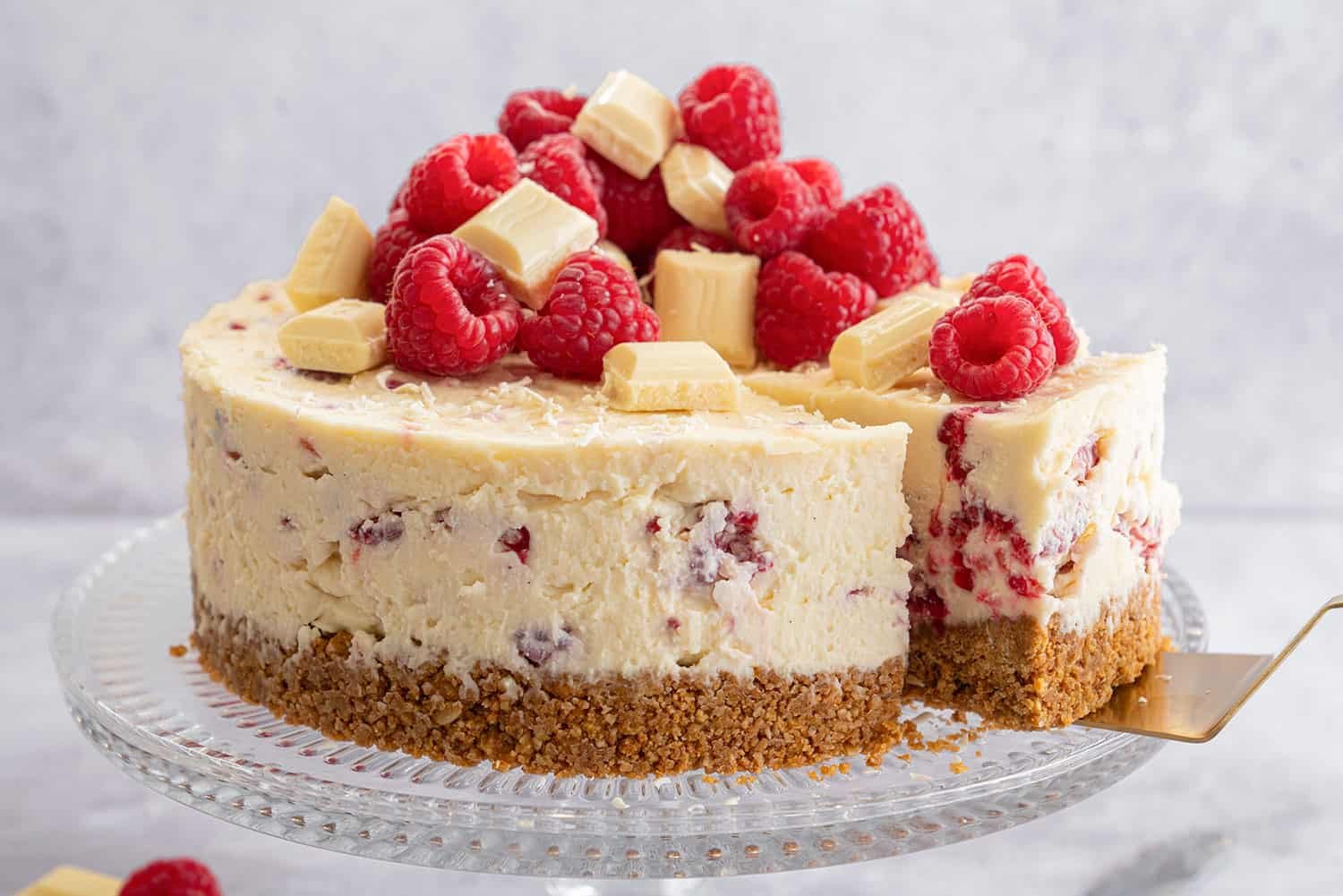 Raspberry White Chocolate Cheesecake (GF)