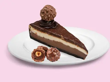 Ferroro Rocher Eggless Cheesecake Slice