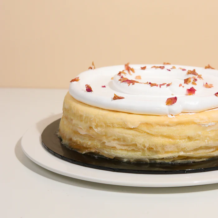Rose Lychee Mille-Crepe Cheesecake (1 x one piece)
