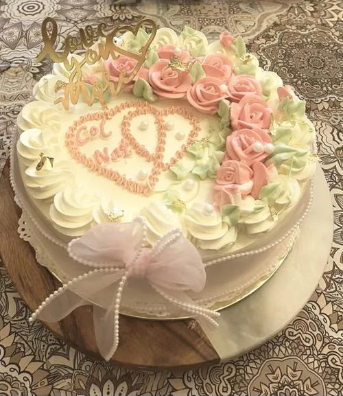 Hearts and Roses Cake