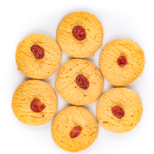 Cream cheese and candied orange birthday cookies
