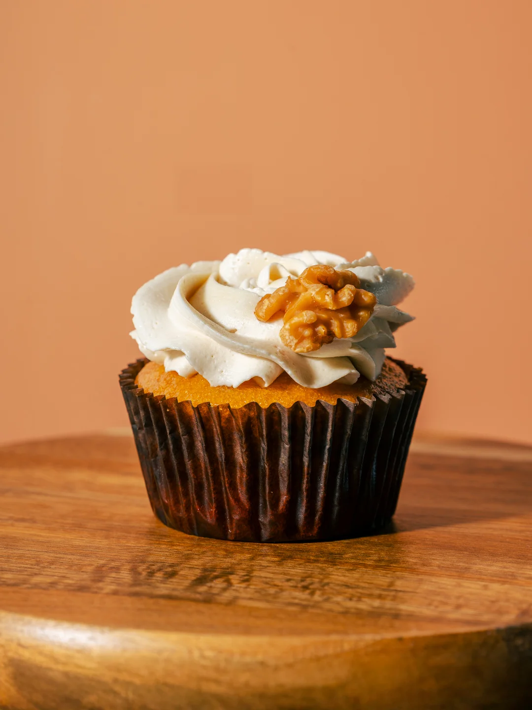 Maple Vanilla Walnut Cupcake