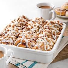 Cinnamon Bun Bread Pudding Square