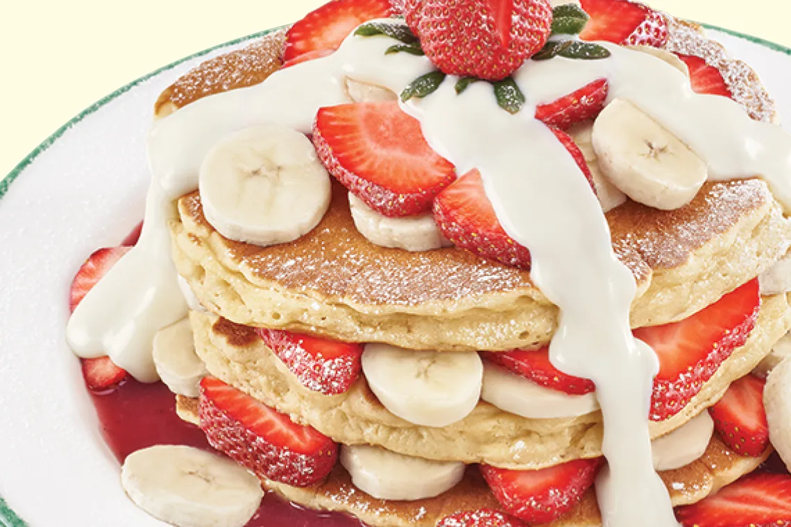 Strawberry-banana pancakes