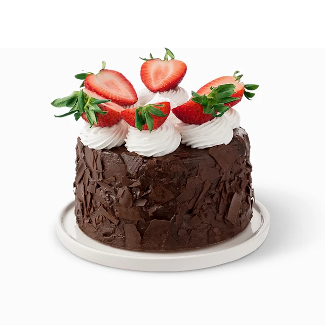 Chocolate Cake with Fresh Strawberries