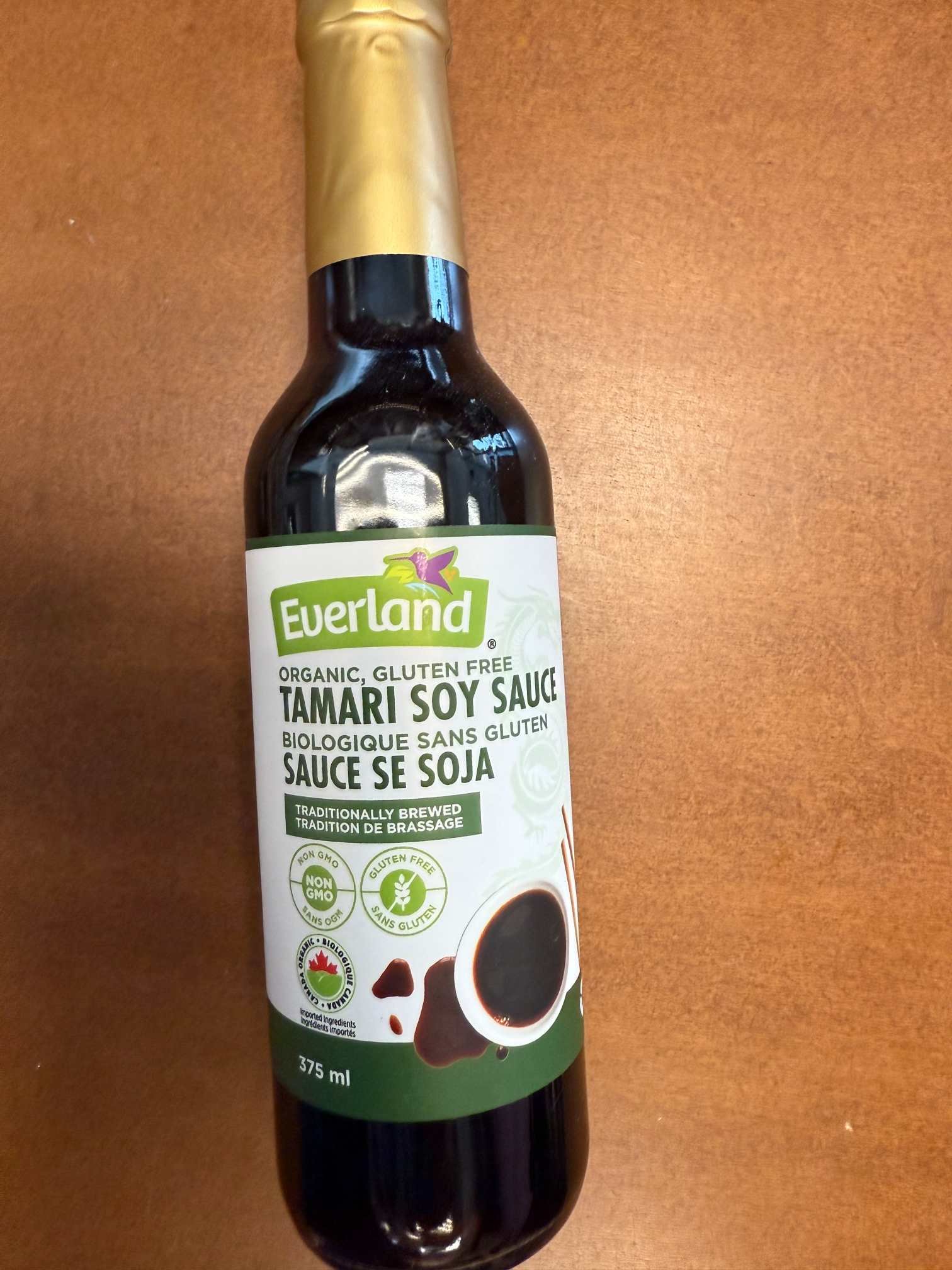 Everland Organic, Gluten Free Tamari Soy Sauce