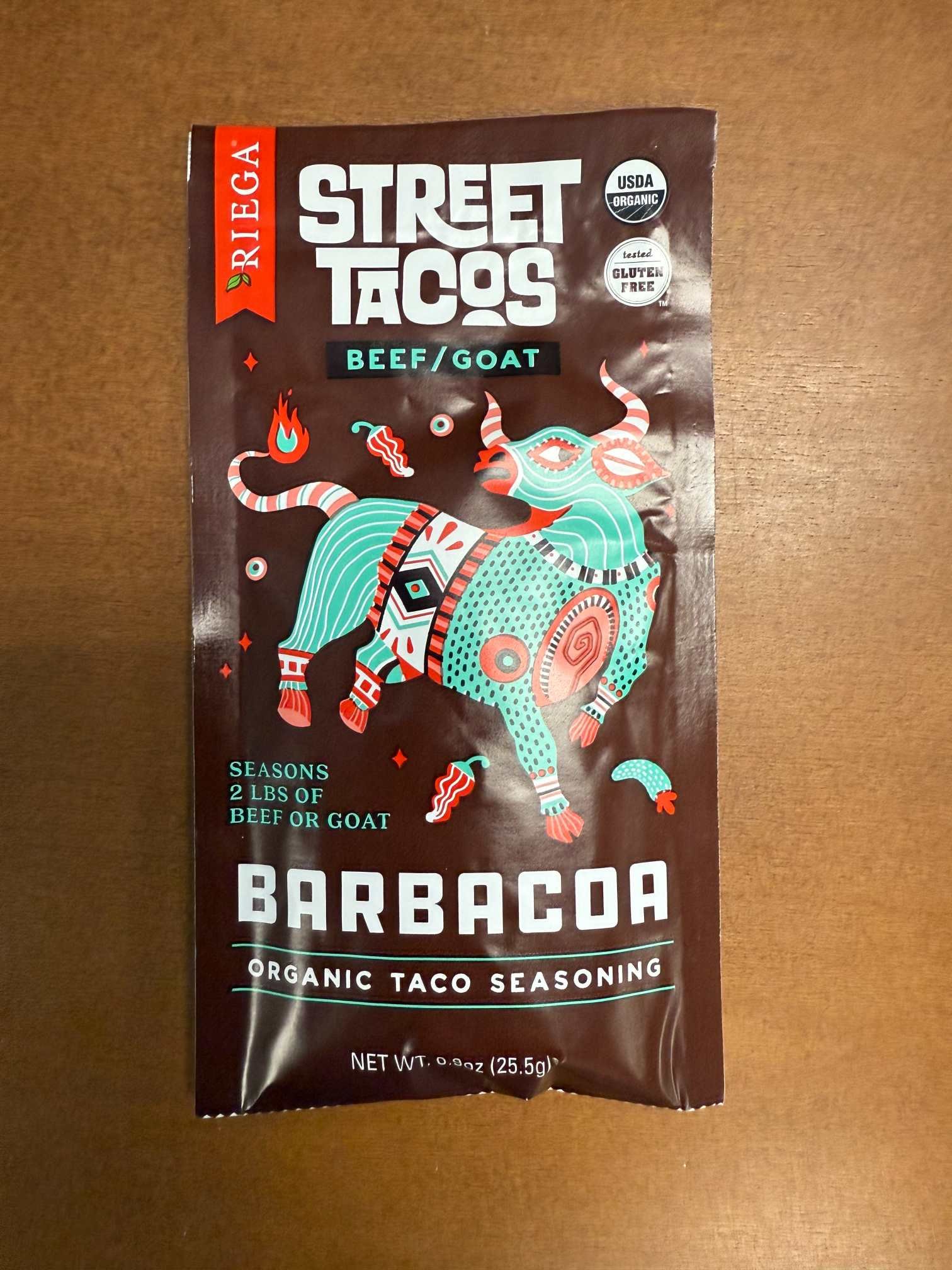 Riega Street Tacos Barbacoa Organic Taco Seasoning