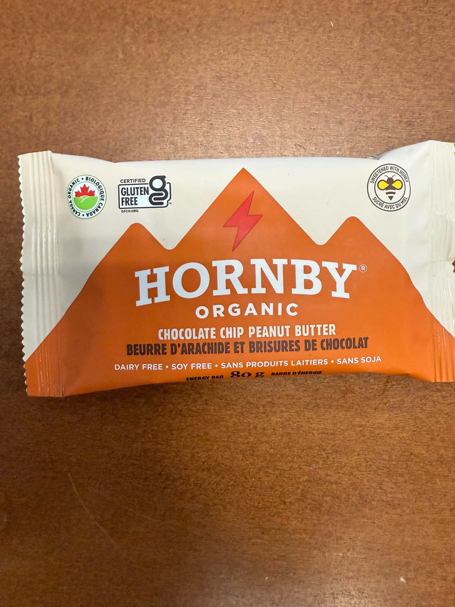 Hornby Organic – Chocolate Chip Peanut Butter Energy Bar