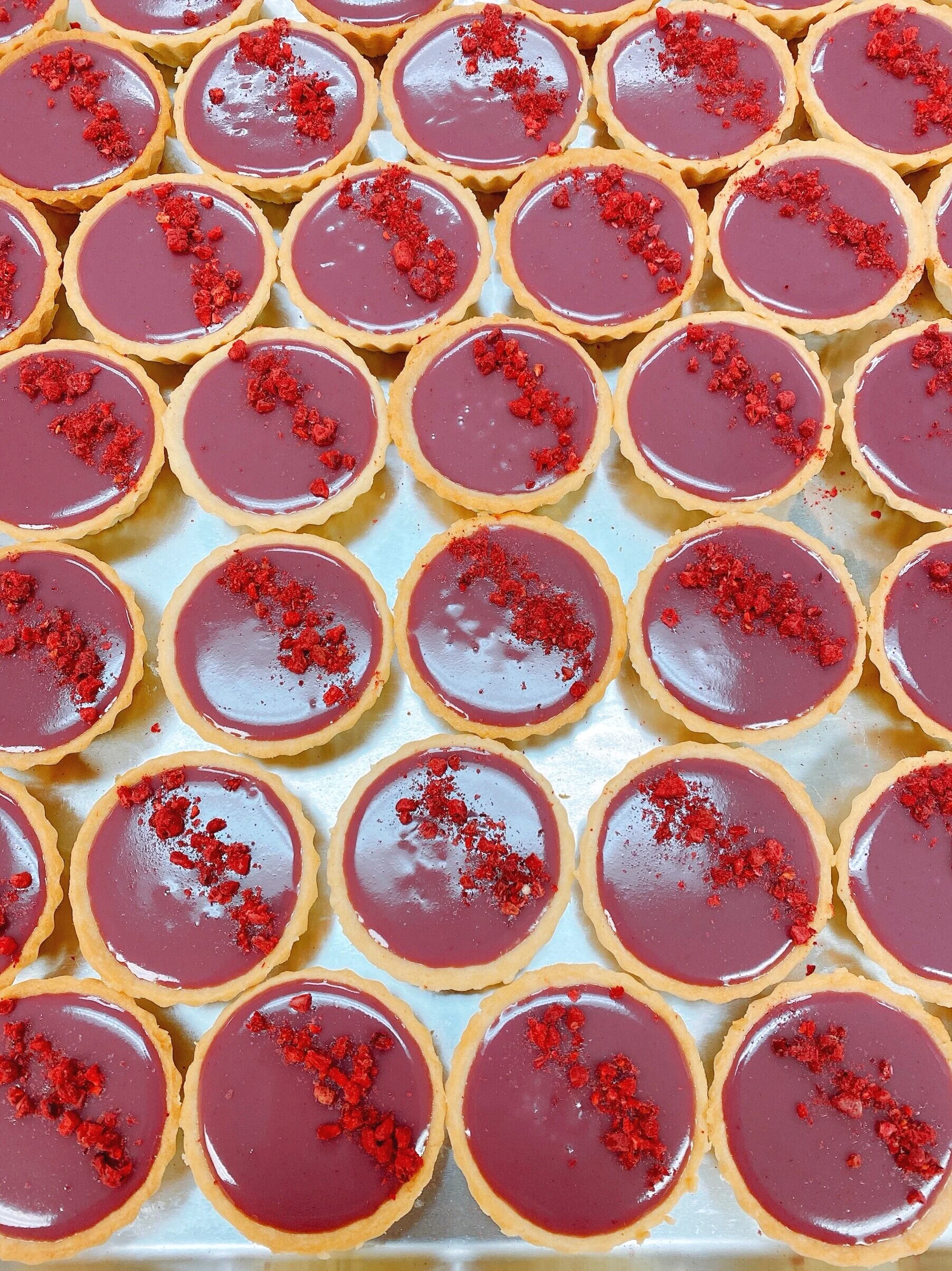 Raspberry Almond Cassis Tartlets