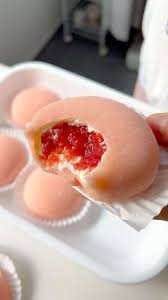 Strawberry Filled Mochi Bites