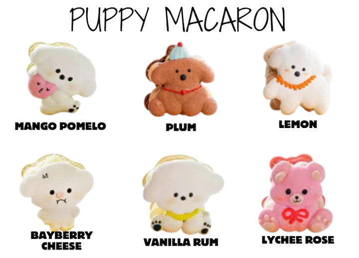 Puppy Macarons Set