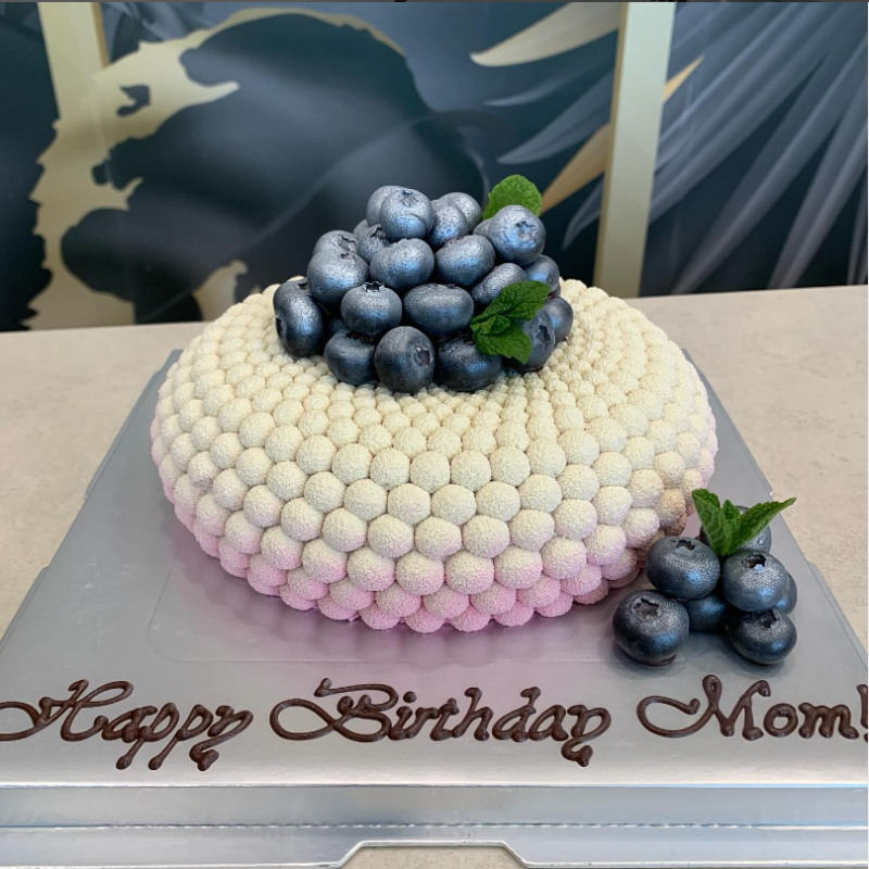 MOUSSE CAKE DOTS WITH BLUEBERRY