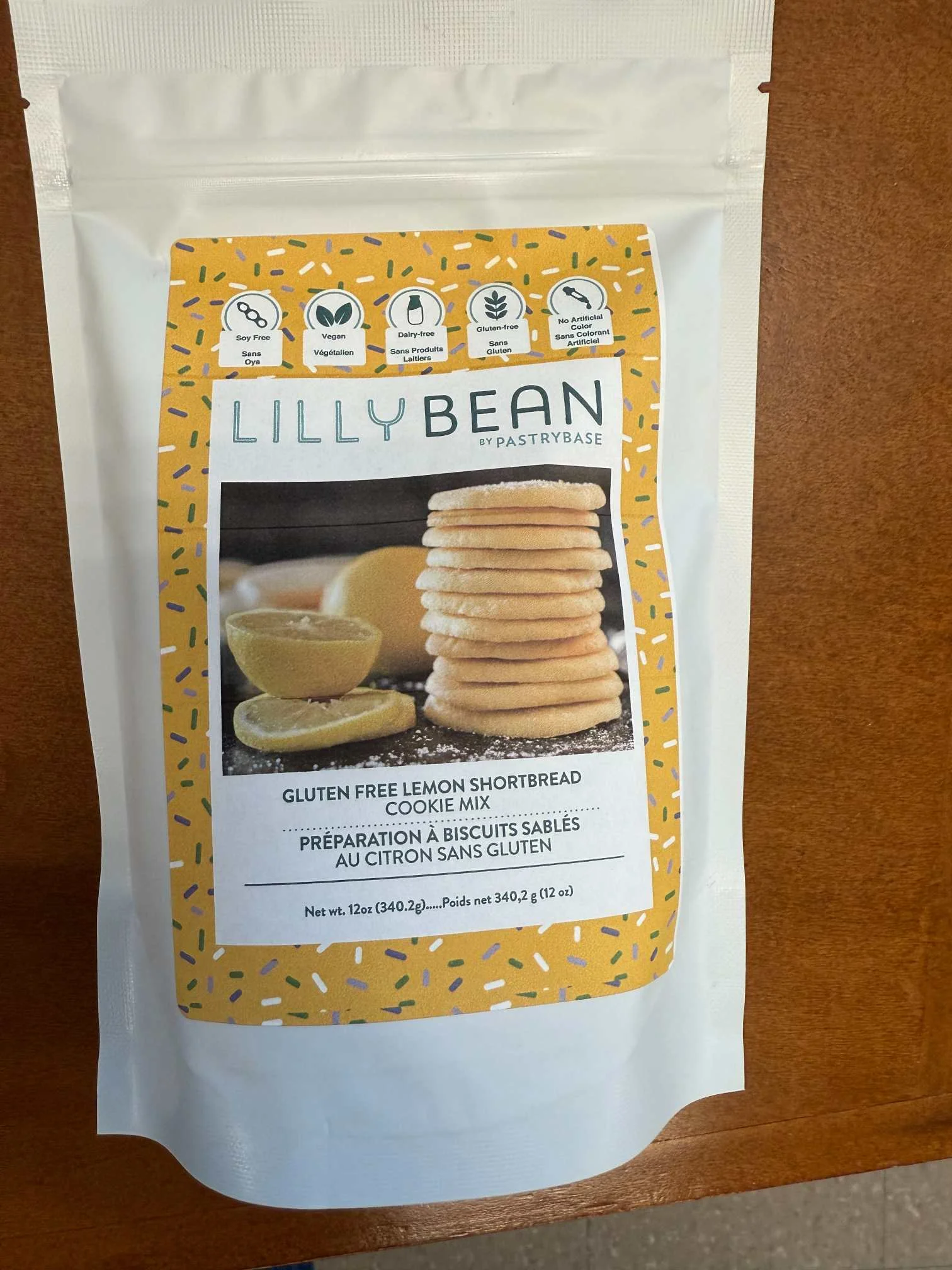 Lilly Bean by PastryBase Gluten-Free Lemon Shortbread Cookie Mix