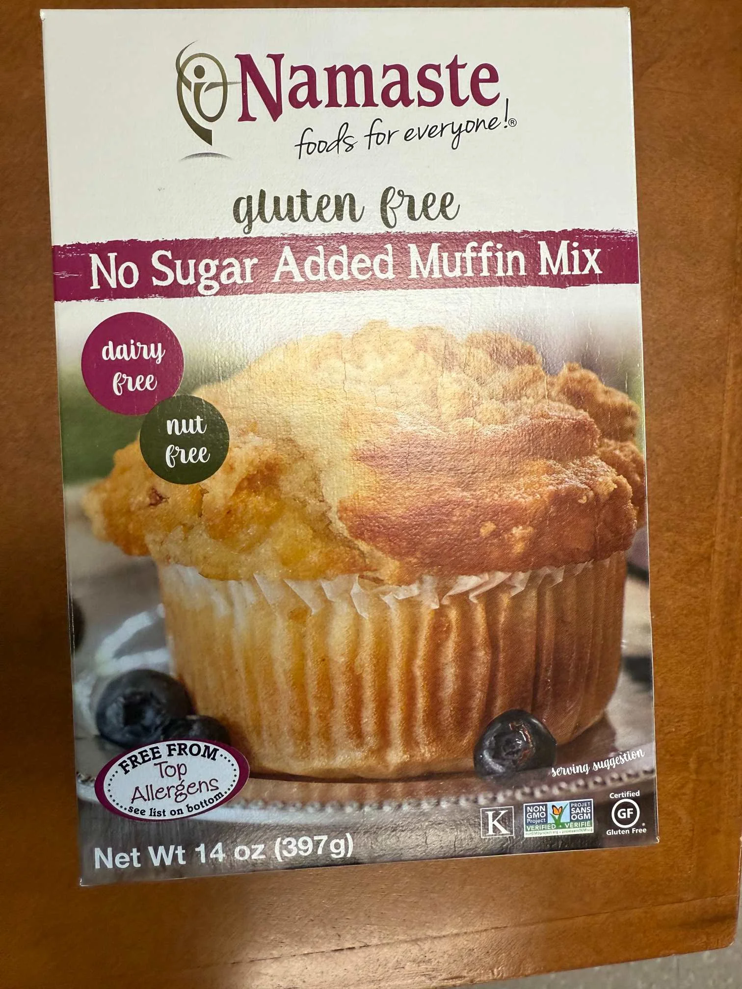 Namaste Foods Gluten Free No Sugar Added Muffin Mix