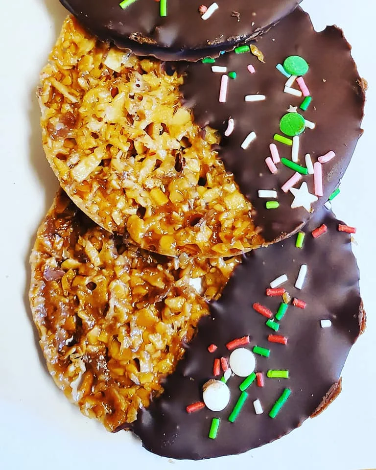 Gluten-Free Chocolate Dipped Florentines