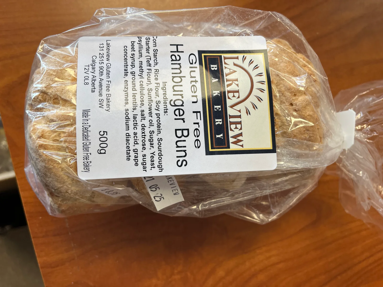 Gluten Free Hamburger Bun 500gr