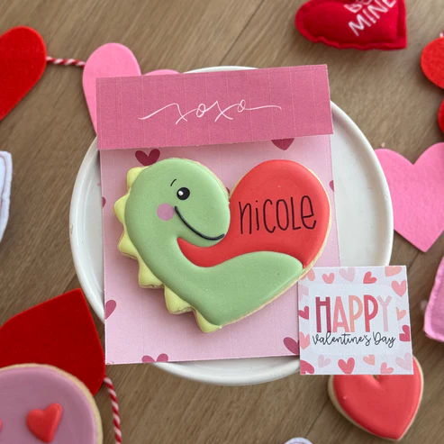 Personalized Valentine's Dinosaur/ Delivery Date only on Feb 12,Feb 13,Feb 14