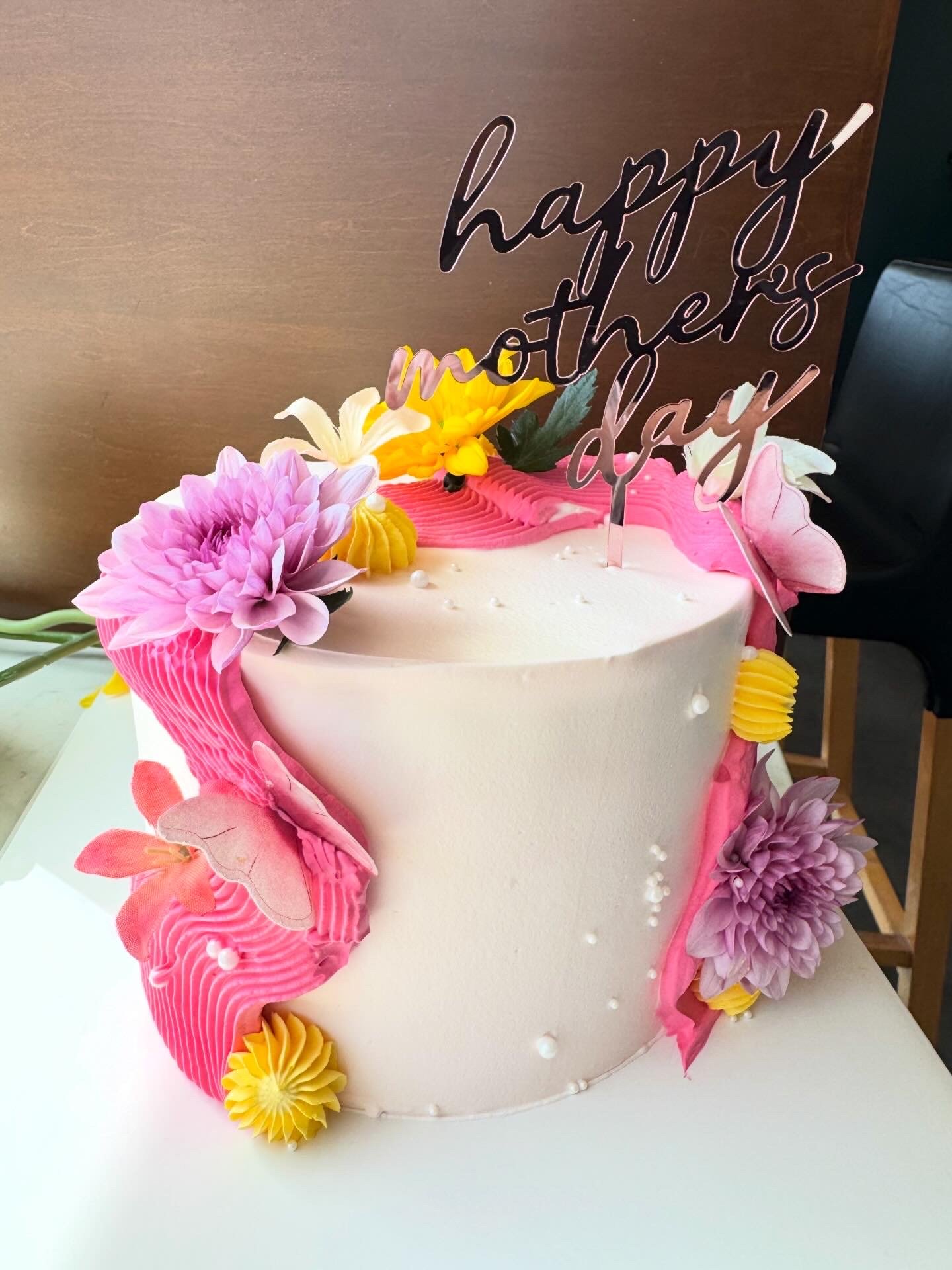 Mother’s Day Butterfly Garden Cake