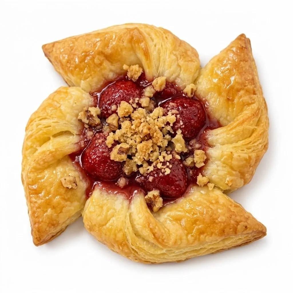 Strawberry Rhubarb Danish