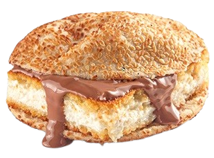 Kunafa slice with bun & nutella